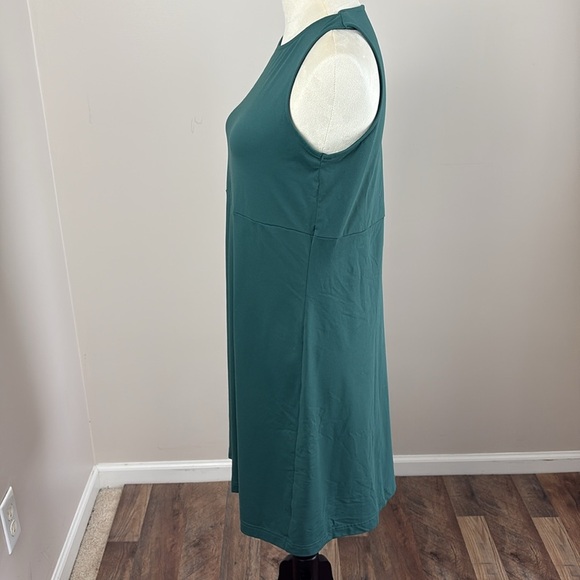 Eddie Bauer Sleeveless Tank Dress Empire Waist Stretch Green Size M - Picture 4 of 11